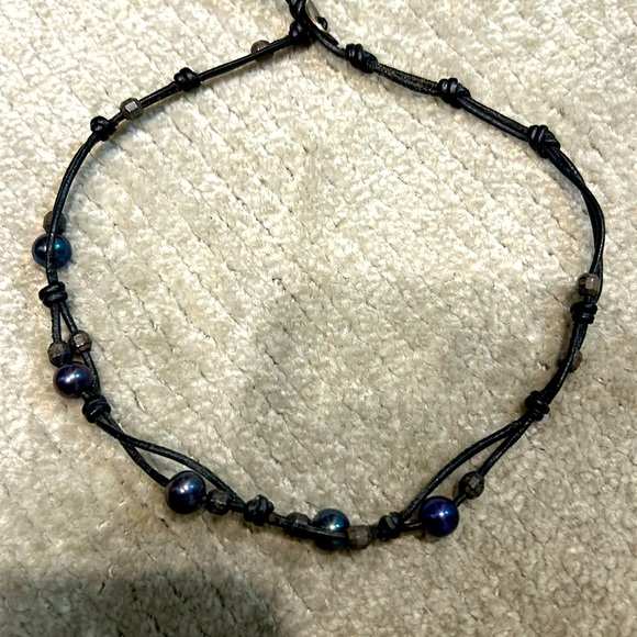 Chan Luu Brown Leather stone double layer bracelet - Picture 4 of 4